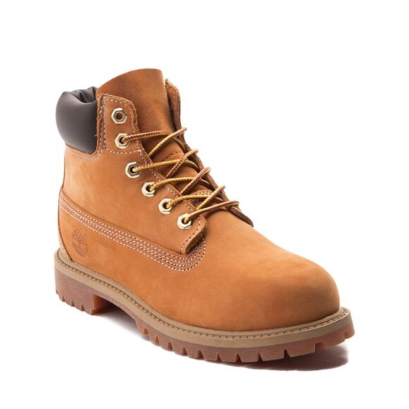 Timberland Kids' 6" Premium WP Boot (Toddler/Youth) - Wheat Nubuck - size 1 NEW - Picture 1 of 4